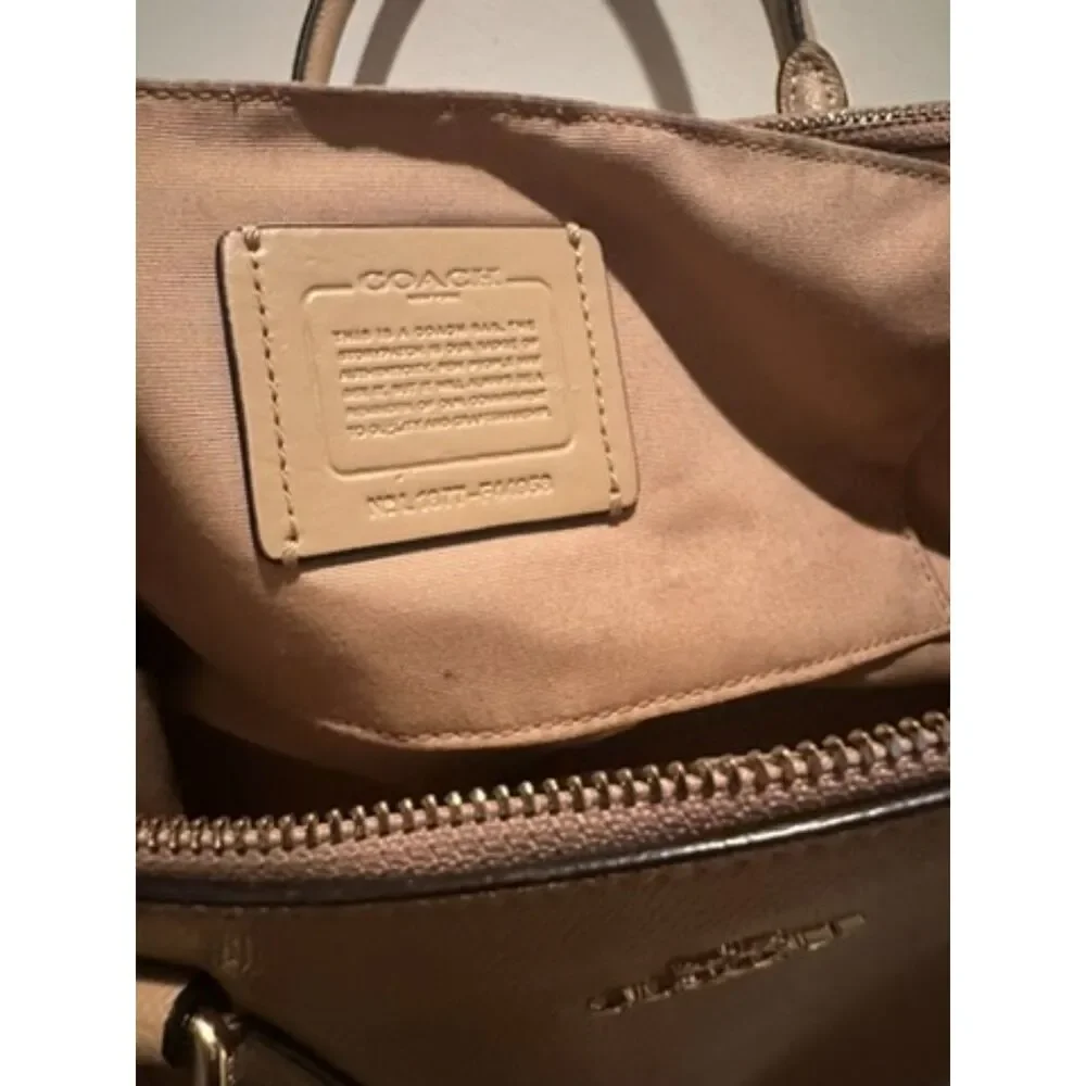 Coach Nude Leather Large Surrey Carryall Women's Purse - Picture 9 of 12